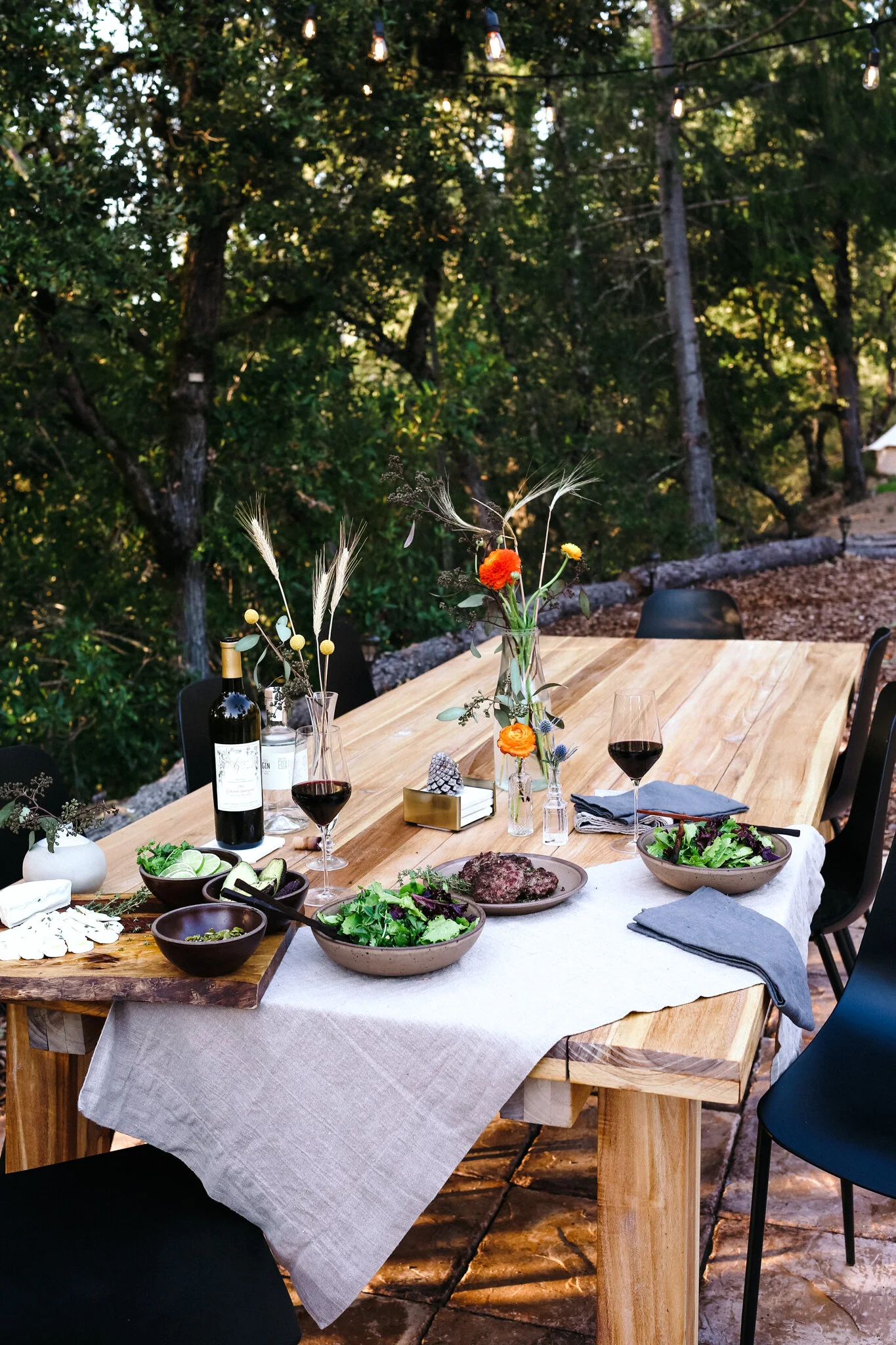Fresh herb salad ingredients for a keto bowl