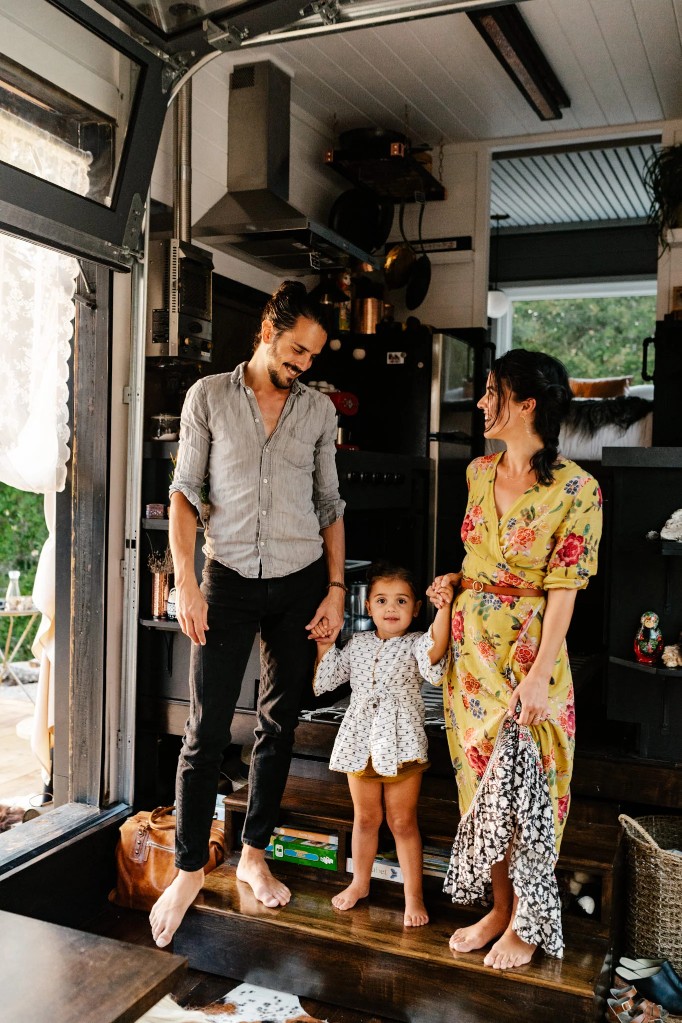 Cooking in a tiny house kitchen